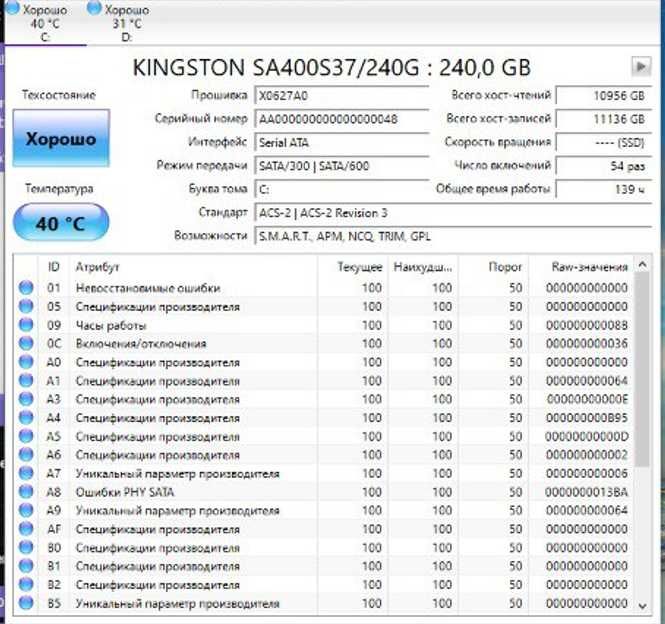 SSD Kingston 240 ГБ