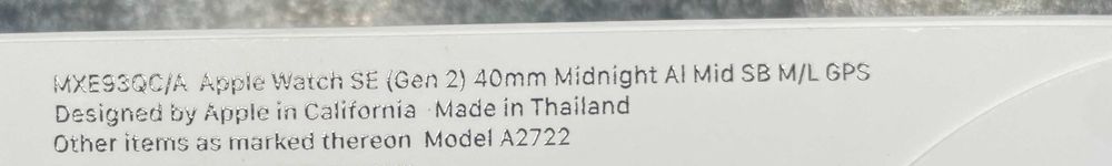 Apple Watch SE Gen 2 Midnight Sigilat