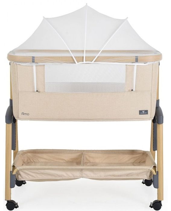 Бебешка кошара с подвижна преграда Cangaroo - Amo, бежова
