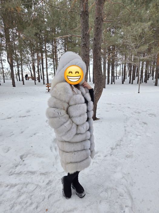 Шуба песец белая