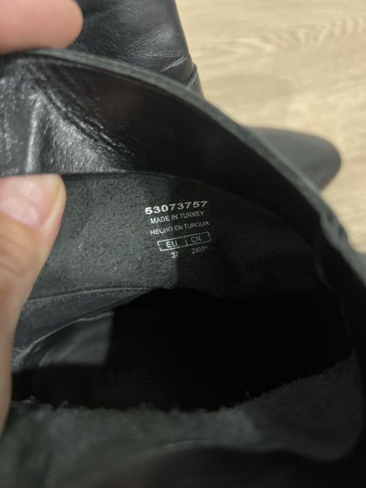 Кожаные ботильоны Mango