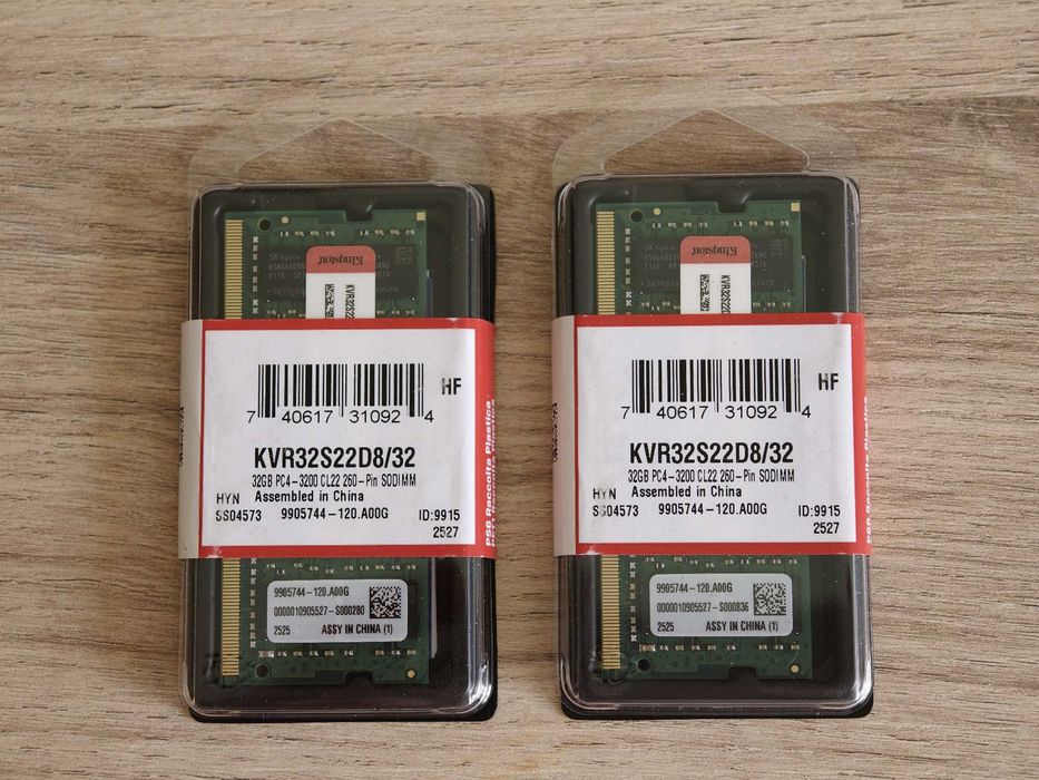 Kingston DDR4 64GB (2 x 32GB) SODIMM KVR32S22D8/32 памет за лаптопи и Mini PC