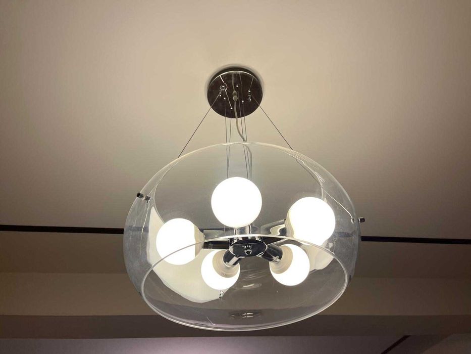 Lustră de interior AUDI-10, 5 x E27, IDEAL LUX, Argintiu, transparenta