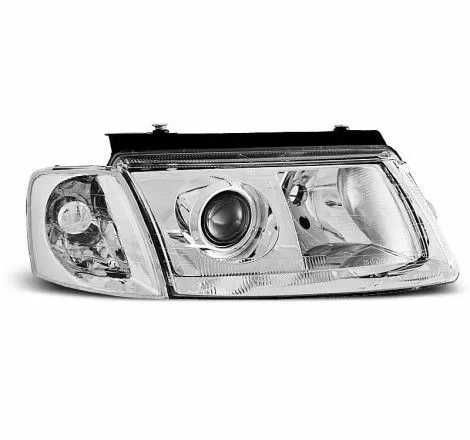 Кристални фарове за VW Passat B5 с лупи и мигачи хром- НОВИ! НА СКЛАД!