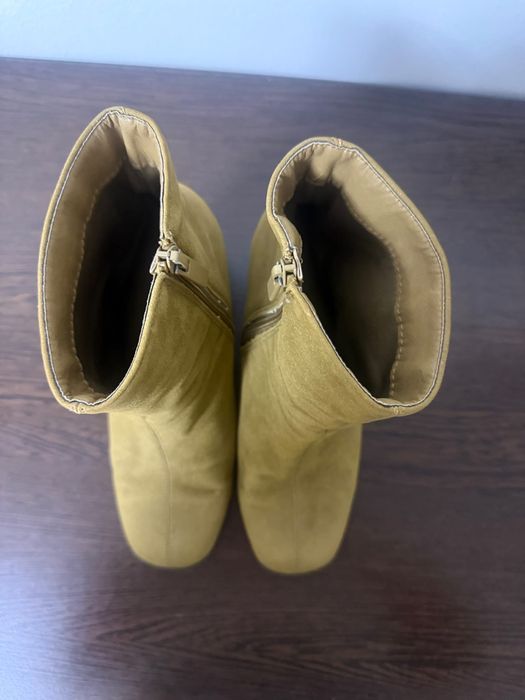Botine Primark bej-camel, toc gros 7 cm, mar. 37