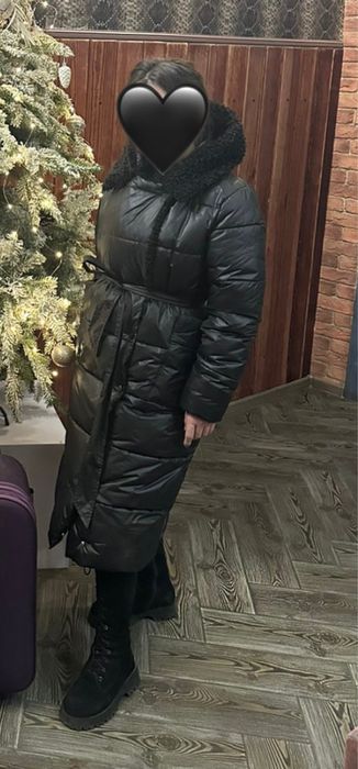 Пуховик зимний длинный