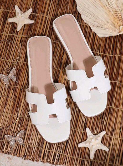 Дамски чехли изрязани отворени пръсти