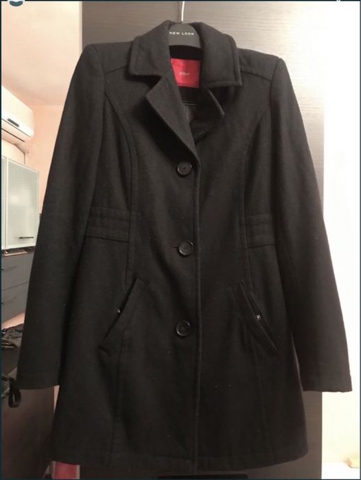 Andrews ladies / S.Oliver дамско палто черно, вълна