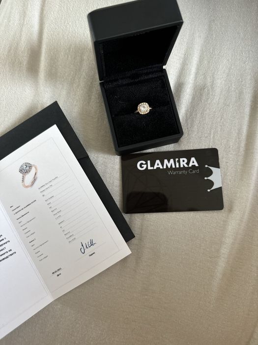 Годежен пръстен Glamira - розово злато с диаманти