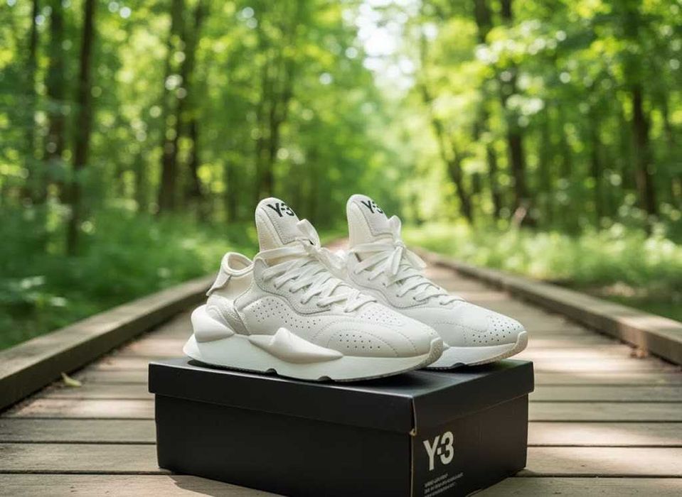 Adidasi Y3 Kaiwa Alb - Full Box - Calitate Premium