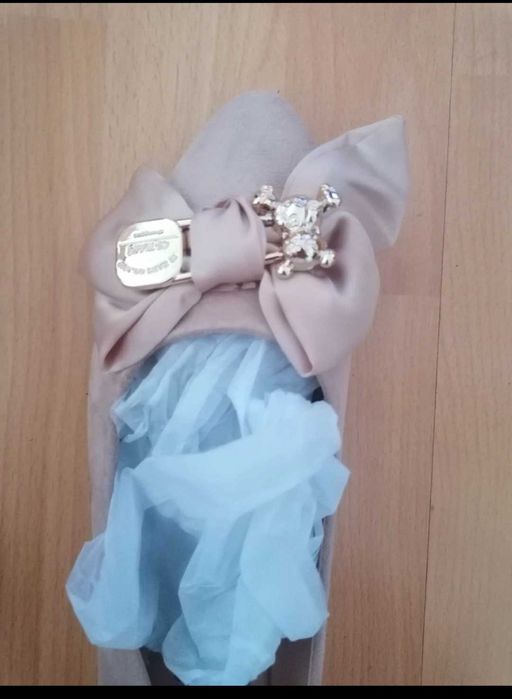 Balerini crem, noi, mărime 39