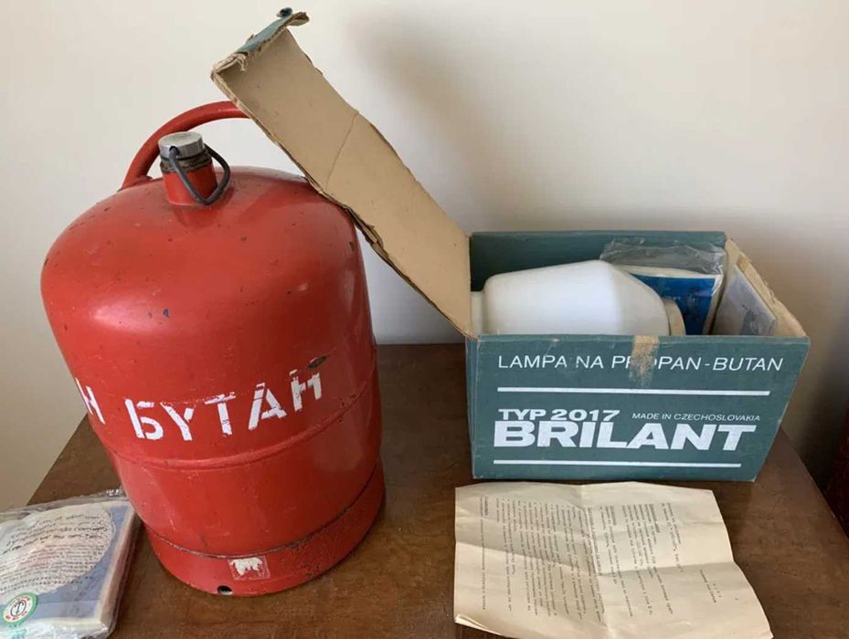 Нова газова лампа къмпинг туризъм каравани кемпери градина + чорапчета