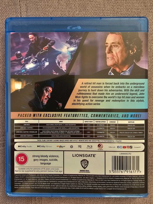 John Wick Chapters 1 - 4 (Blu-Ray)