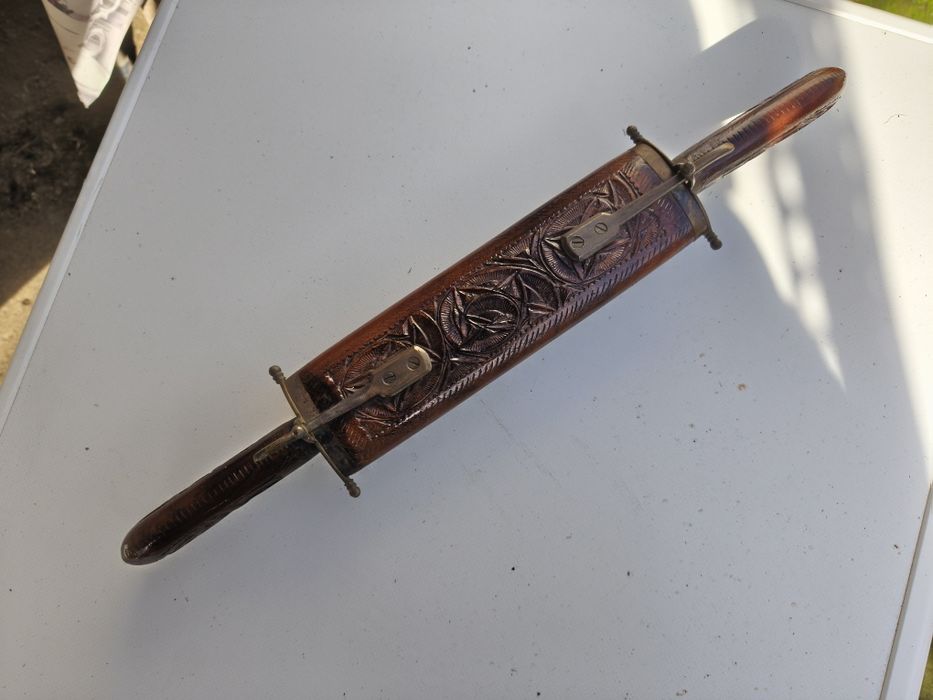 винтидж индийски комплект за рязане и сервиране на месо,