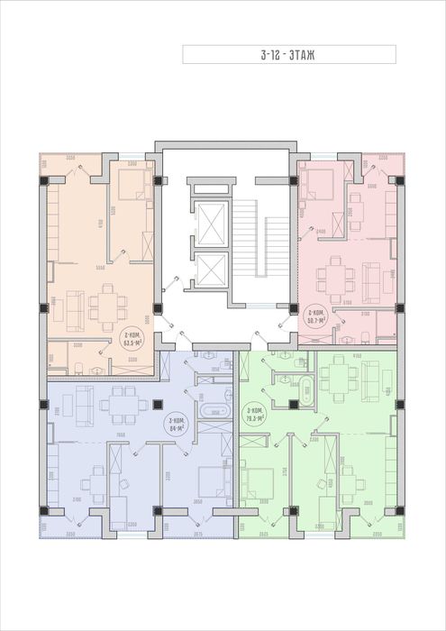 ЖК BINKAT 75,6 кв.м новостройка, Яккасарайский район