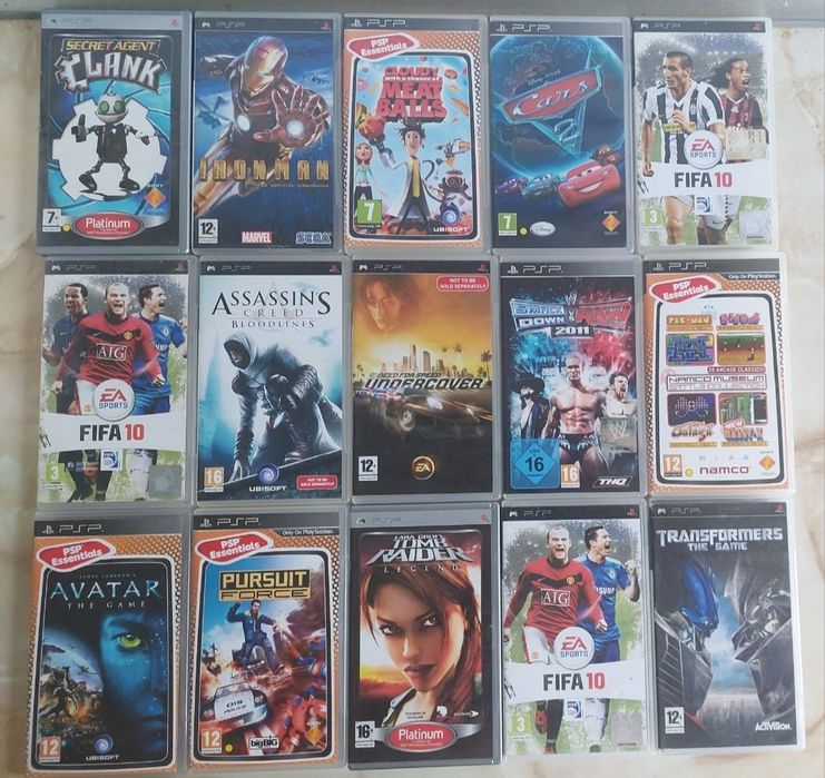 [PSP] Vând 127 jocuri originale pentru PlayStation Portable //poze reale