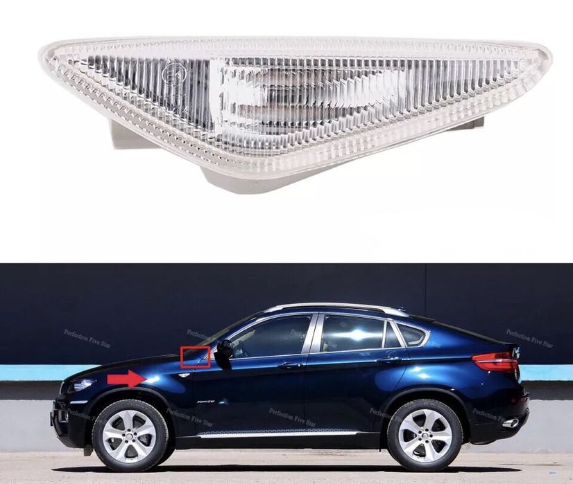 007 BMW E70 E71 X5 X6 F25 Мигач Плафон панел фар крушка Led лед