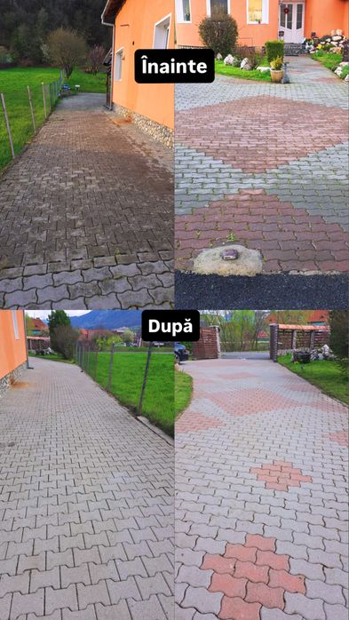 Spălat cu presiune înaltă Brașov - fațade, alei pavaj, terase, trotuare