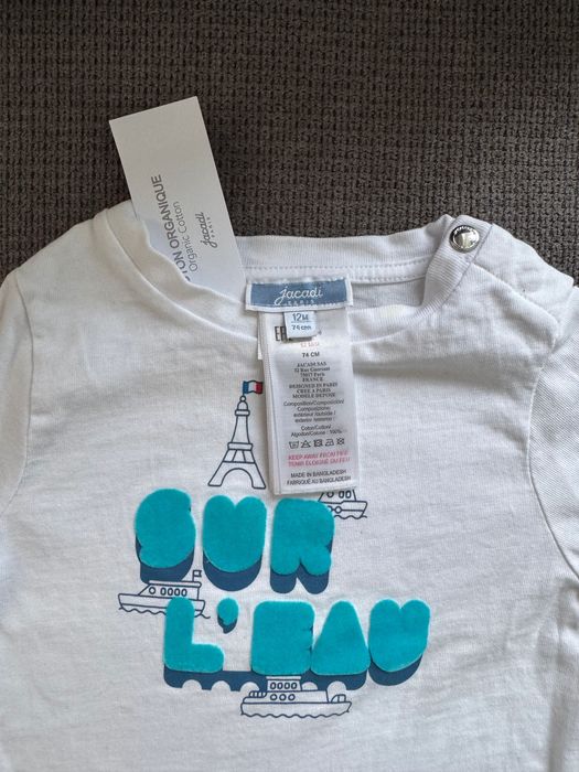 Jacadi - Нови блузи и суичери 9-12 месеца 3бр.