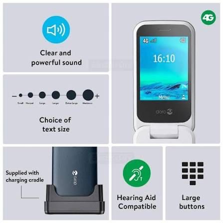 Telefon Seniori, Doro 2820, 4G, Bluetooth, Nou, Sigilat