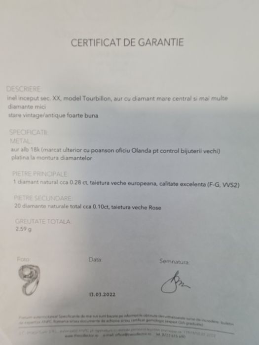 Inel cu 21 de  Diamante model Tourbillon