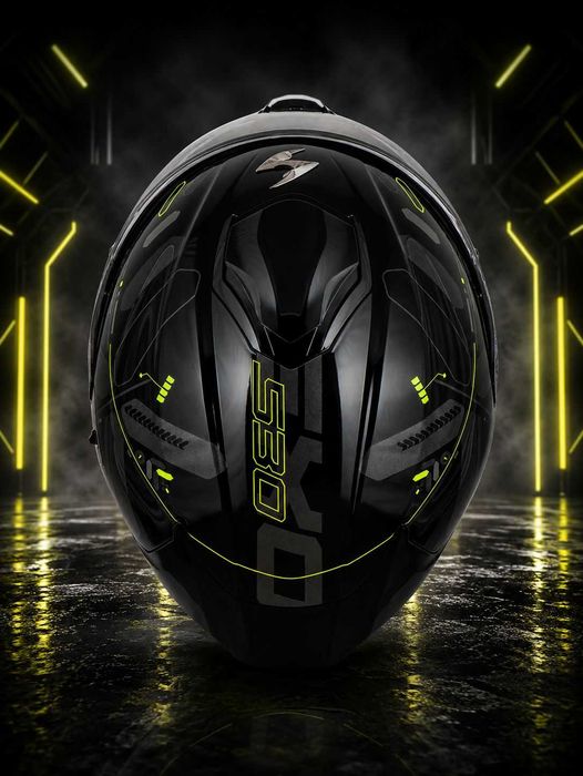 Каска SCORPION EXO-530 Air Fond Black-Neon Yellow