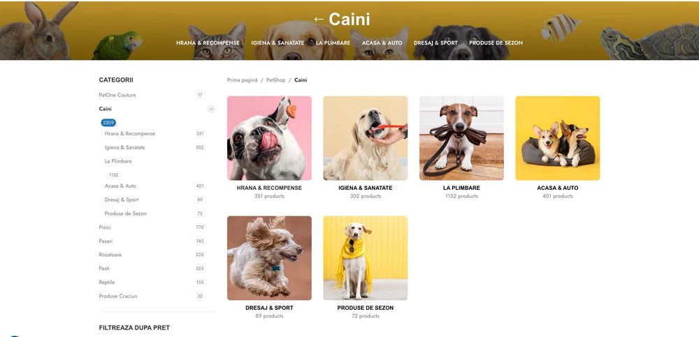 Vand Magazin Online Animale, Petshop fara stocuri, Automatizat 100%