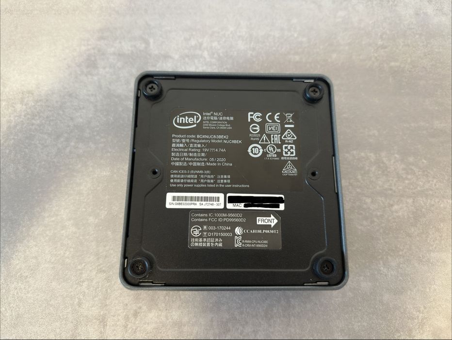 Mini PC Intel NUC i3 16GB/500GB