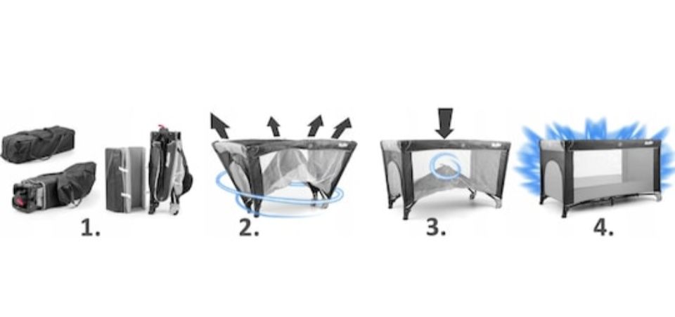 Pătuțul pliabil Moolino+saltea Ikea