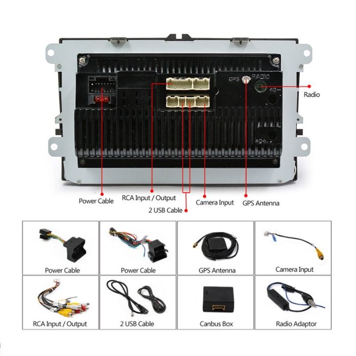Navigatie VW Volkswagen/Skoda/Seat 9 INCH , CAN-BUS, ANDROId