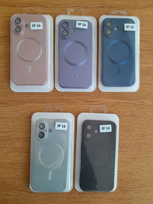 MagSafe кейс със стъклен протектор на камерата за iPhone16,Pro,Pro Max