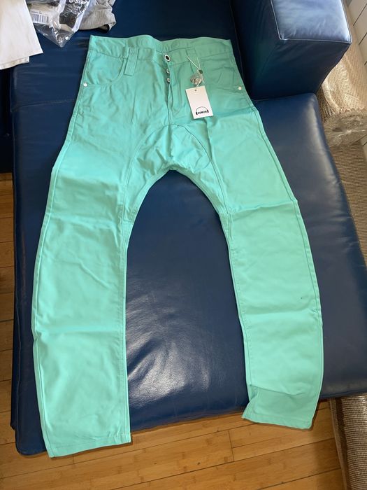 Мъжки панталон с дълбоко дъно, размер 32, цвят мента