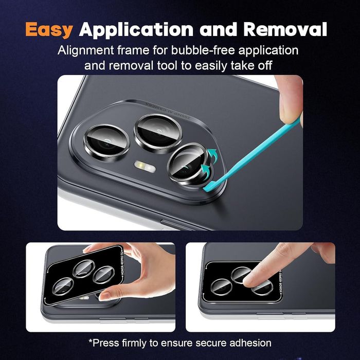 Стъклен Протектор за Камера Тип Рингове за Honor 400 Pro / 400 Lite