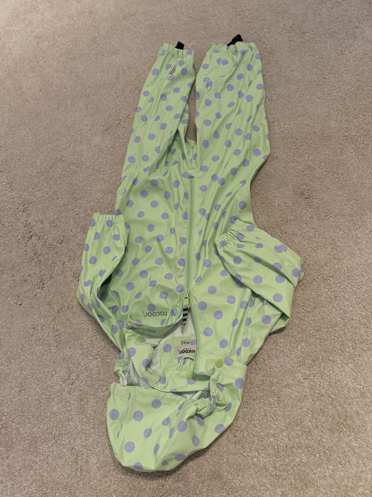 Salopeta ploaie Racoon verde - Mov 98