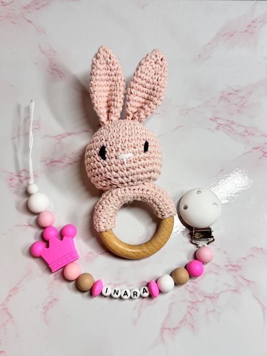 Клипс за биберон с име