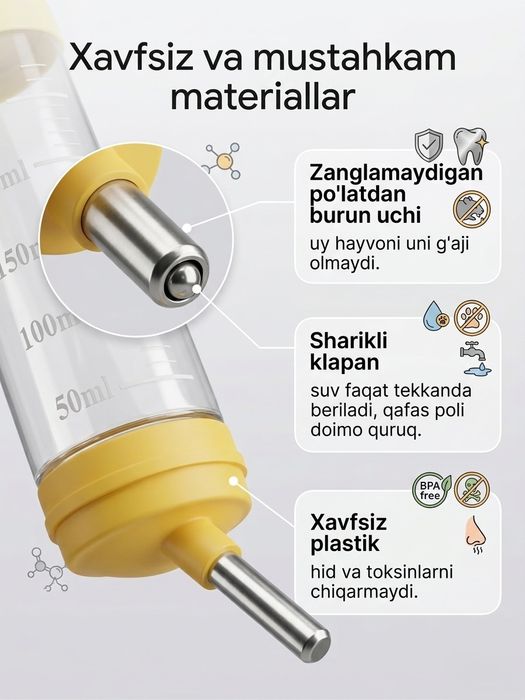 Quyon va kemiruvchilar uchun Suv idish(poilka) 125gram, 250 gram