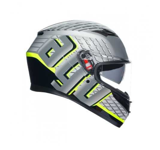 Каска AGV K3 - Fortify Grey/Black/Yellow Fluo