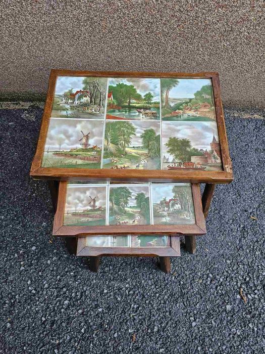 Масички 3в1 с плочки в ретро стил