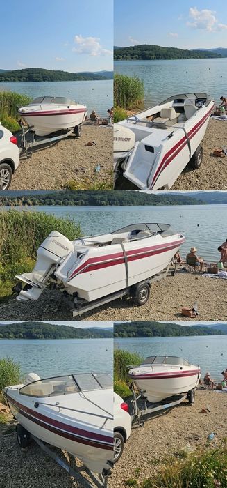Salupa / barca ROCCA  cu motor EVINRUDE 150CP + peridooc cu role