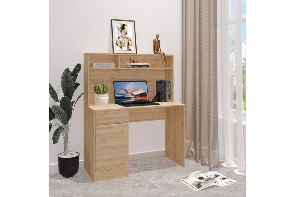 Бюро Puzzle-home Secreta, ПДЧ, БЯл или Дъб, 110х50х135см