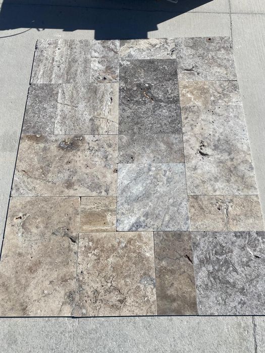 Травертин Силвър Френч Патерн сет - 49 лв.м2 с ДДС