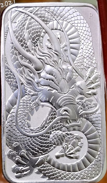 Rectangular Dragon TOATA+ 2018 - 2025 monede lingou argint 999