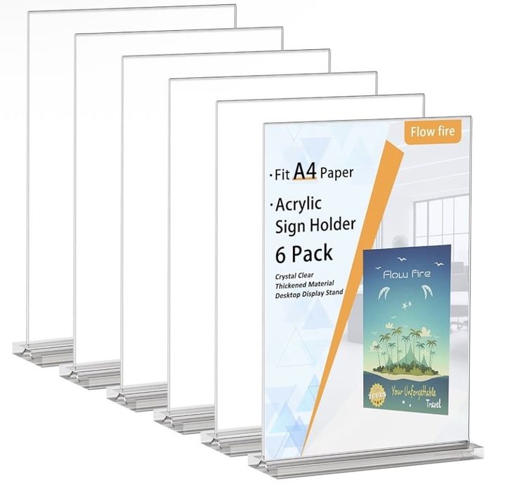 Set de 6 suporturi de masă A4 în formă de T