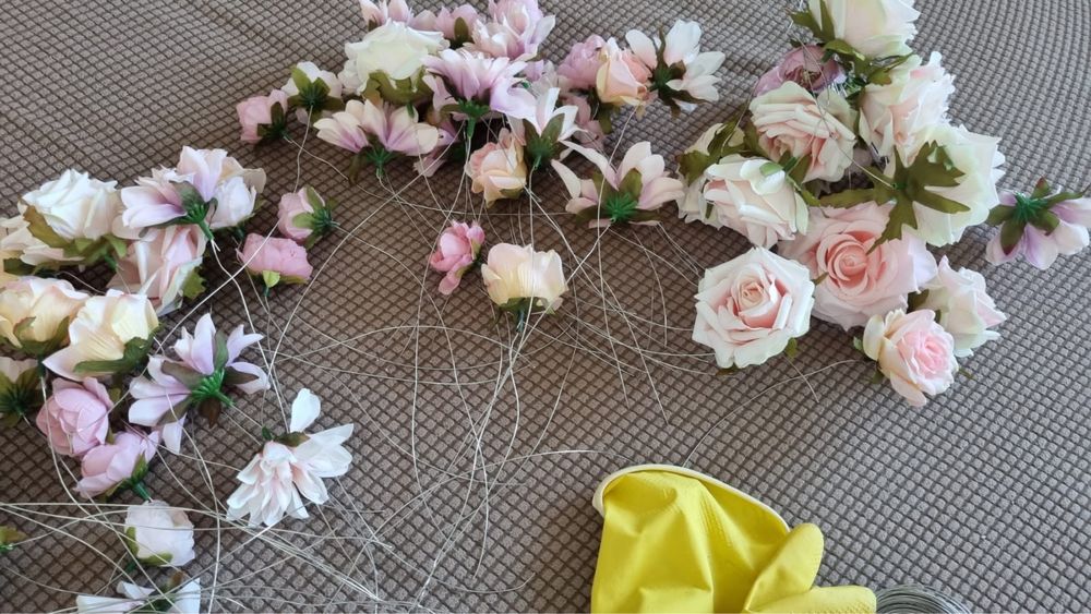 Panou cu flori artificiale 600 cm x 50 cm decorare perete sau fatada