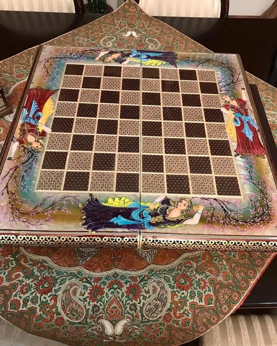 Эксклюзивные нарды шахматы ручной работы