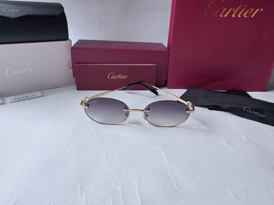 Ochelari de soare Cartier Oval-Rimless CT0579S 145, Noi