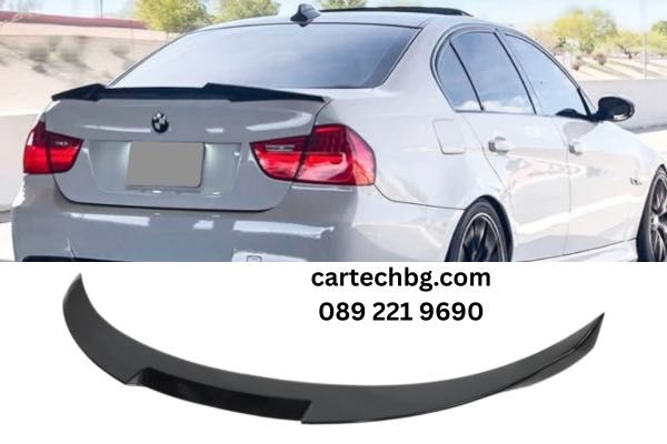 PSM спойлер М4 за BMW БМВ E90 Черен гланц Батман Стил НА СКЛАД!