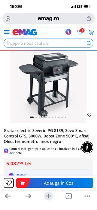 Grătar electric smart Severin