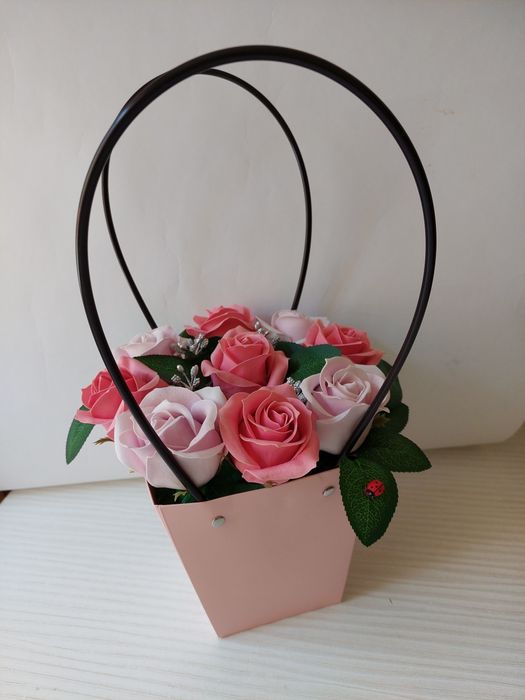 Букет из мыльных роз