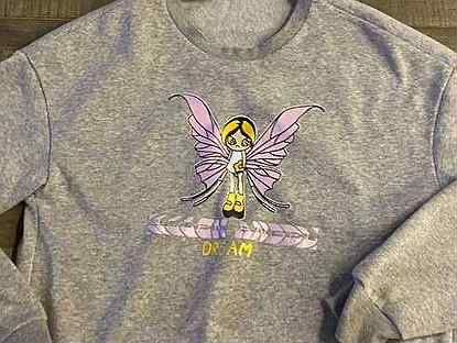 Продам серое худи с принтом феи!